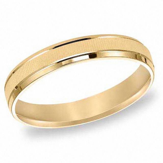 Previously Owned - Men's 4.0mm Bevelled Edge Wedding Band in 10K Gold
