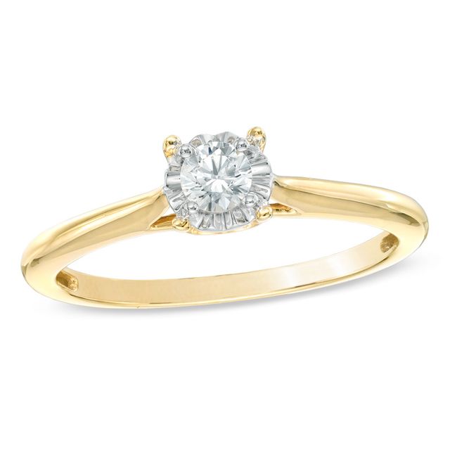 Previously Owned - 1/5 CT. Diamond Solitaire Engagement Ring in 10K Gold