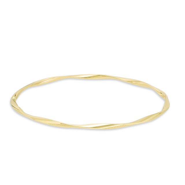 Previously Owned - Polished Twist Bangle in 14K Gold - 8.0"