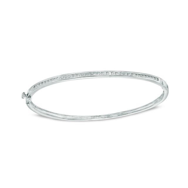 Previously Owned - 1/4 CT. T.w. Diamond Bangle in 10K White Gold