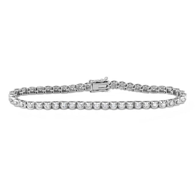 Previously Owned - 1-1/3 CT. T.w. Diamond Tennis Bracelet in 10K White Gold