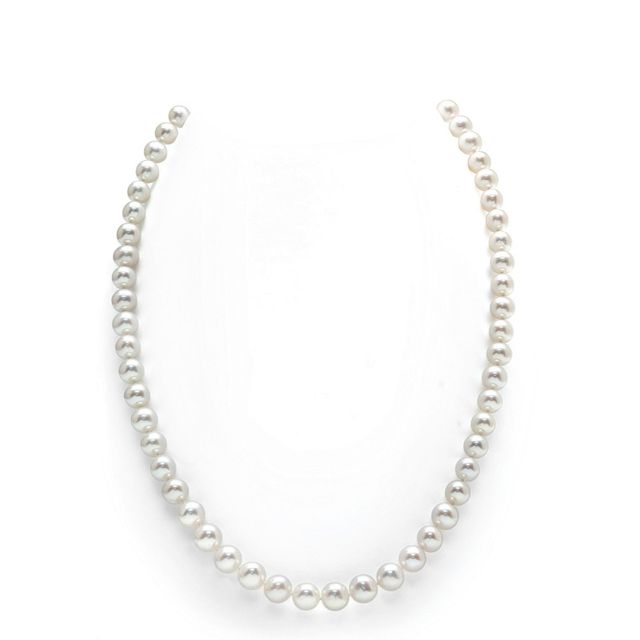 Previously Owned-6.5-7.0mm Freshwater Cultured Pearl Strand Necklace with 14K White Gold Clasp