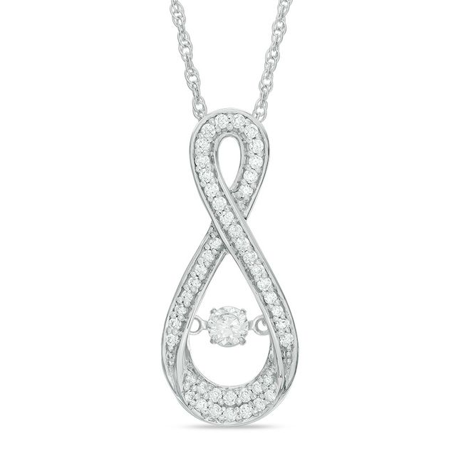 Previously Owned - 1/2 CT. T.w. Diamond Infinity Pendant in 10K White Gold