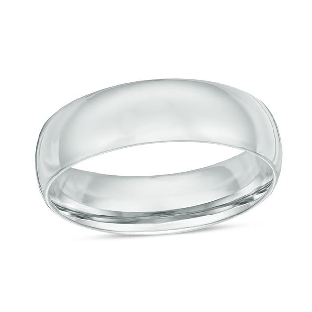 Previously Owned - Men's 6.0mm Comfort-Fit Wedding Band in 14K White Gold