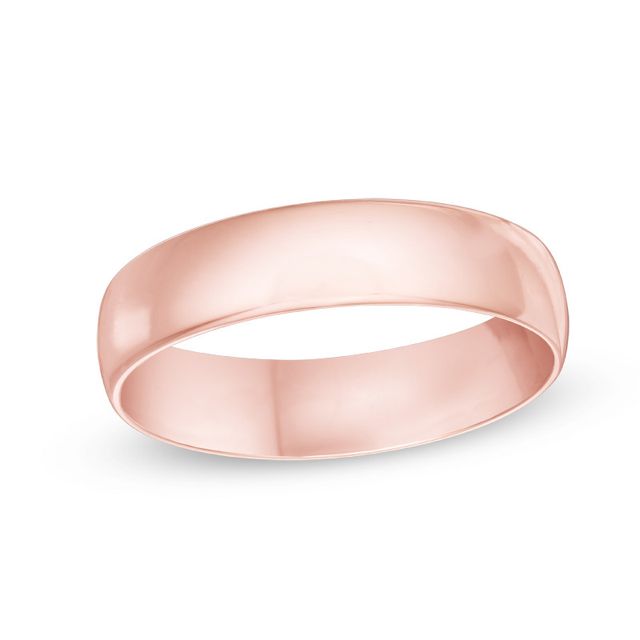 Previously Owned - Men's 5.0mm Comfort-Fit Wedding Band in 14K Rose Gold
