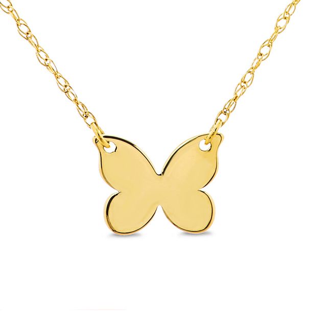Previously Owned - Mini Butterfly Necklace in 14K Gold