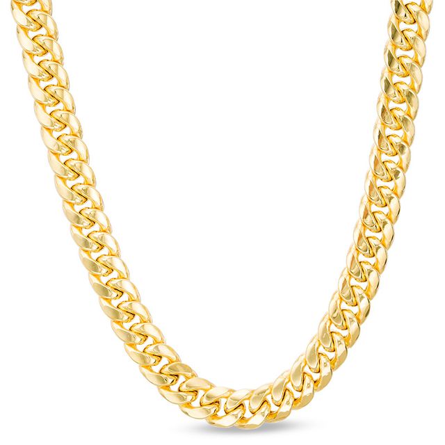 Previously Owned - Men's 7.4mm Cuban Curb Chain Necklace in 10K Gold - 22"