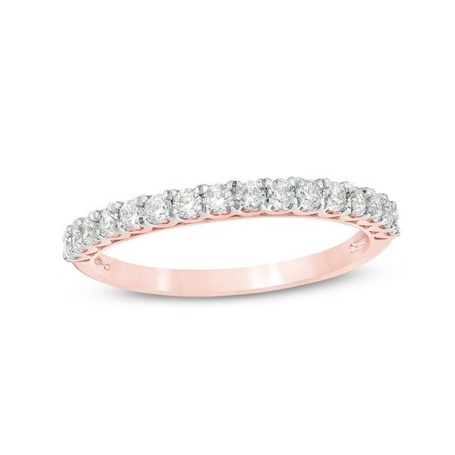 Previously Owned - 3/8 CT. T.w. Diamond Wedding Band in 10K Rose Gold