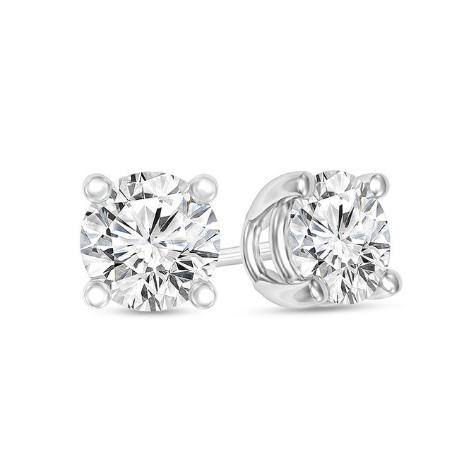 Previously Owned - 1/3 CT. T.w. Diamond Solitaire Stud Earrings in 14K White Gold (I/Si2)