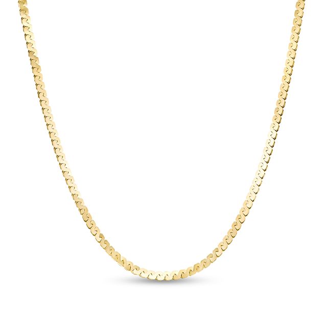 Previously Owned - 2.07mm Serpentine Chain Necklace in Solid 14K Gold - 20"