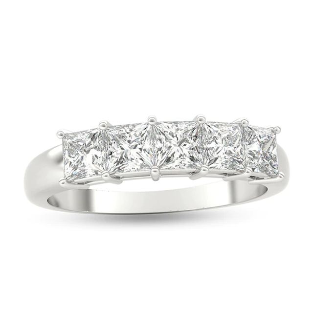 Previously Owned - 1 CT. T.w. Princess-Cut Diamond Five Stone Anniversary Band in Platinum