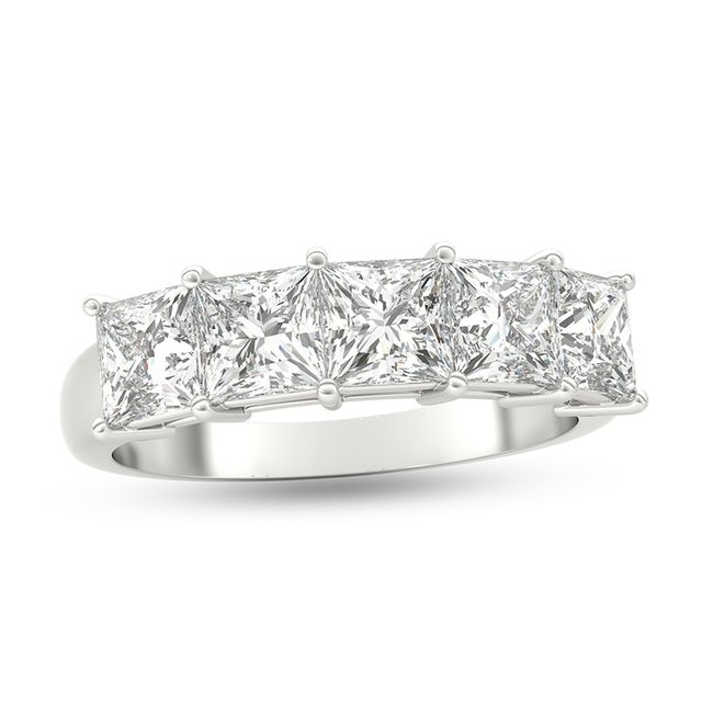 Previously Owned - 2 CT. T.w. Princess-Cut Diamond Five Stone Anniversary Band in Platinum