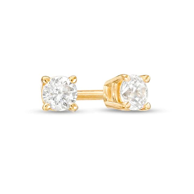 Previously Owned - 1/6 CT. T.w. Diamond Solitaire Stud Earrings in 10K Gold (J/I3)