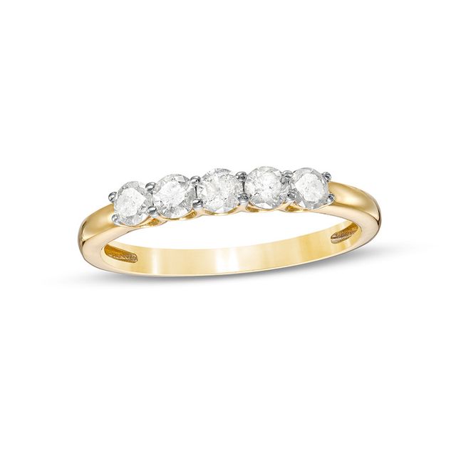 Previously Owned - 1/2 CT. T.w. Diamond Five Stone Anniversary Band in 10K Gold