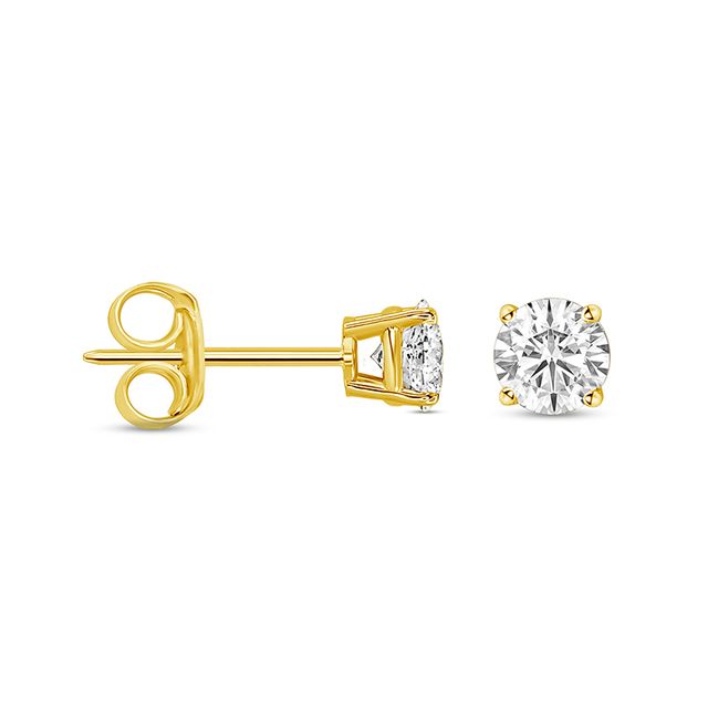 Previously Owned - 1/2 CT. T.w. Diamond Solitaire Stud Earrings in 14K Gold (I/I2)