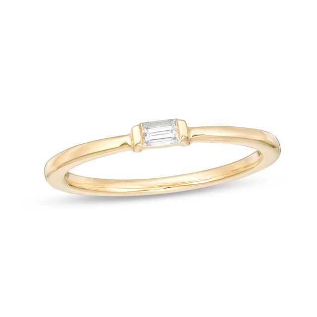 Previously Owned - 1/10 CT. Baguette Diamond Solitaire Ring in 14K Gold
