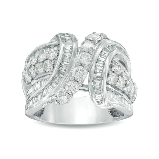 Previously Owned - 2 CT. T.w. Diamond Bypass Ring in 10K White Gold