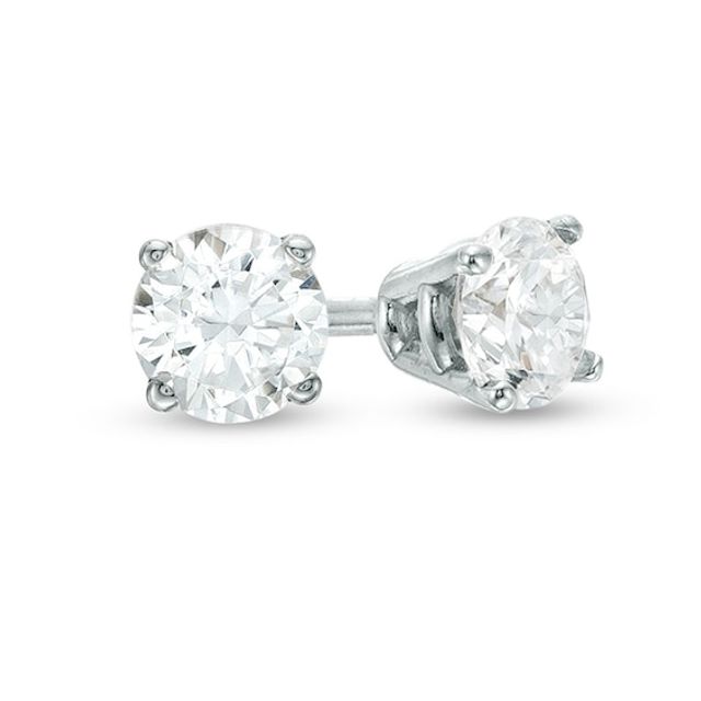 Previously Owned - 1/4 CT. T.w. Diamond Solitaire Stud Earrings in 10K White Gold