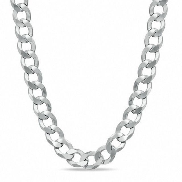 Previously Owned - Men's 7.6mm Curb Chain Necklace in Sterling Silver - 24"