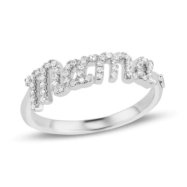 Previously Owned - Serena Williams jewelry 1/6 CT. T.w. Diamond "Mama" Ring in 10K White Gold