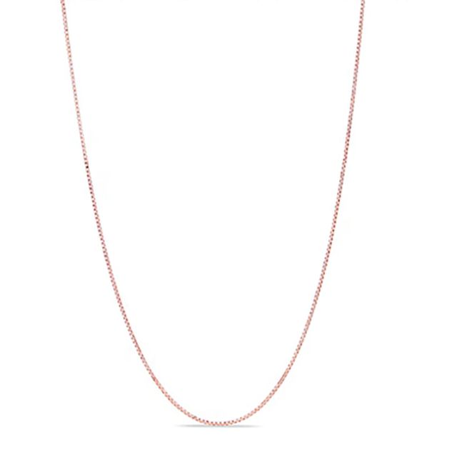 Previously Owned - 0.6mm Box Chain Necklace in 14K Rose Gold - 18"