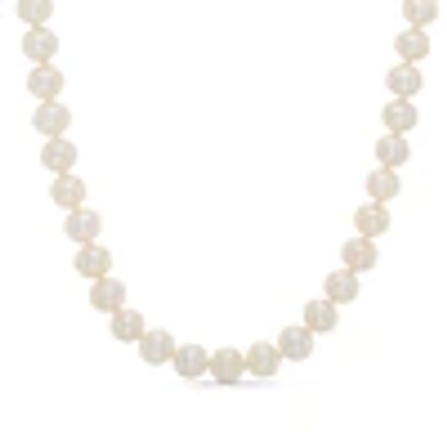 Zales Cultured Freshwater White Pearl Necklace in 14K Gold | CoolSprings  Galleria