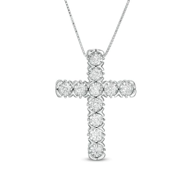 Men's Engravable Dog Tag with Cross Pendant (2 Lines and 3 Initials) - 22
