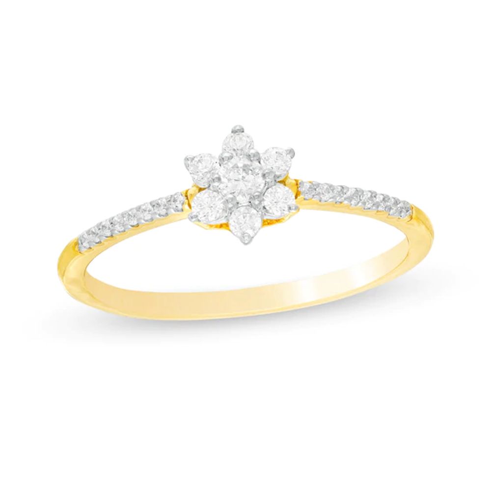 1/5 CT. T.W. Composite Diamond Heart-Shaped Promise Ring in 10K