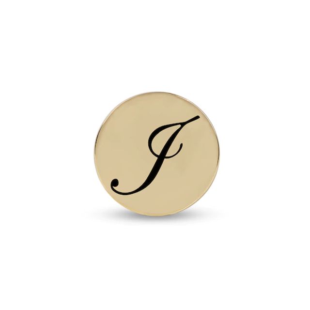 Smart Watch Charms by Zales Cursive Letter I in Sterling Silver with 14K Gold Plate