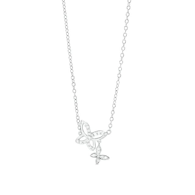 Mother's Engravable Triple Butterfly Necklace (1-3 Names) | Zales