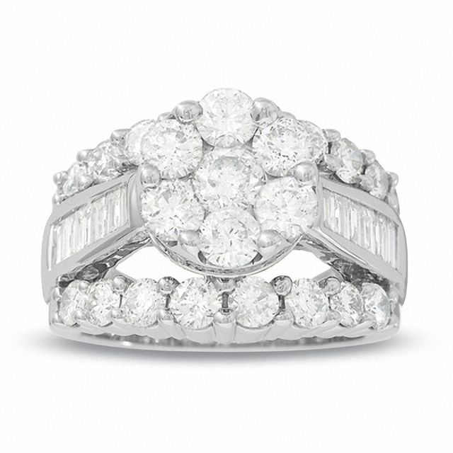 zales diamond cluster engagement ring