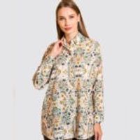 Flower Patterned Shirt Over Size