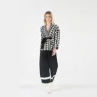 Leg Striped Cardigan and Trousers