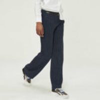 High Waist Wide Leg Striped Trousers