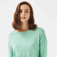 Boat Collar 100% Cotton Comfortable Cut Basic Pullover Mint