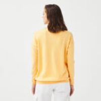 Boat Neck 100% Cotton Comfortable Cut Basic Pullover Orange