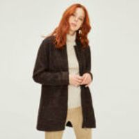 Half Collar Comfortable Cut Coat Brown