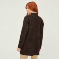 Half Collar Comfortable Cut Coat Brown