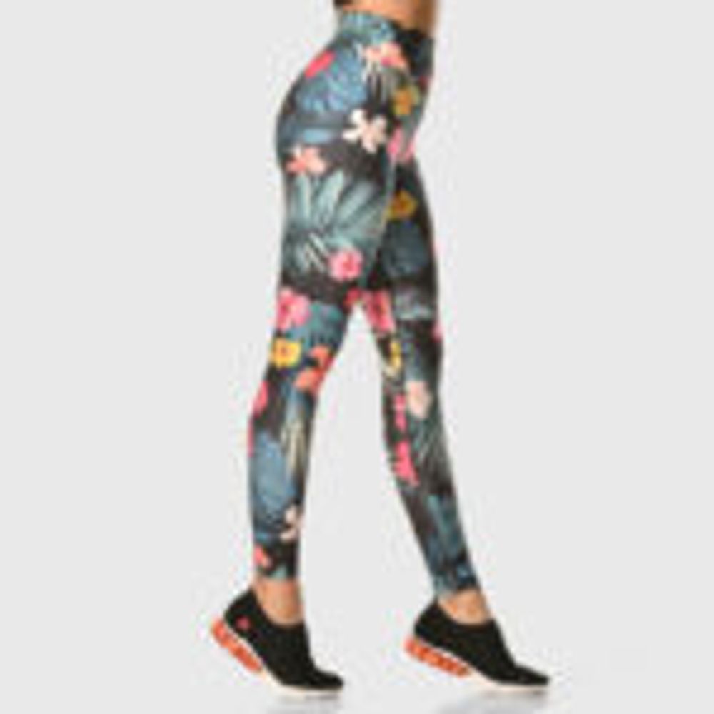 High Waist Sport Leggings Black Pattern 2509