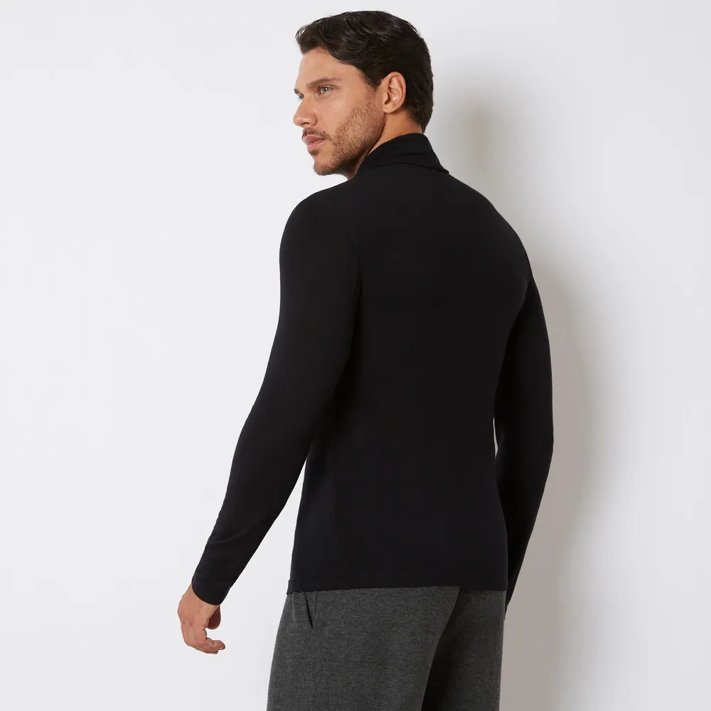 Jersey de Modal y Cashmere para hombre con cuello alto