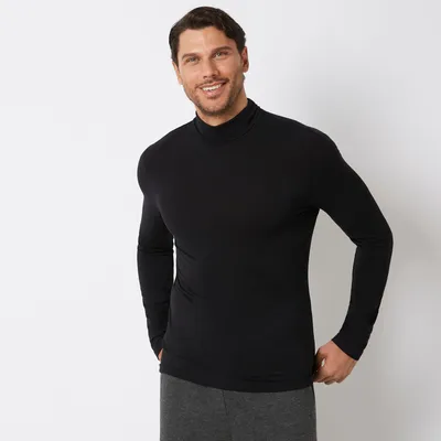 Jersey de Modal y Cashmere para hombre con cuello alto