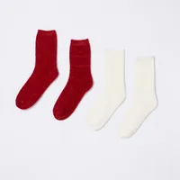 Conjunto de dos calcetines cortos de mujer en color liso - Chalet Chic