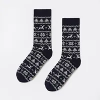 Calcetines de hombre con estampado de tema invernal - Chalet Chic