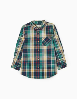 Camisa Xadrez em Algodão para Menino, Multicolor