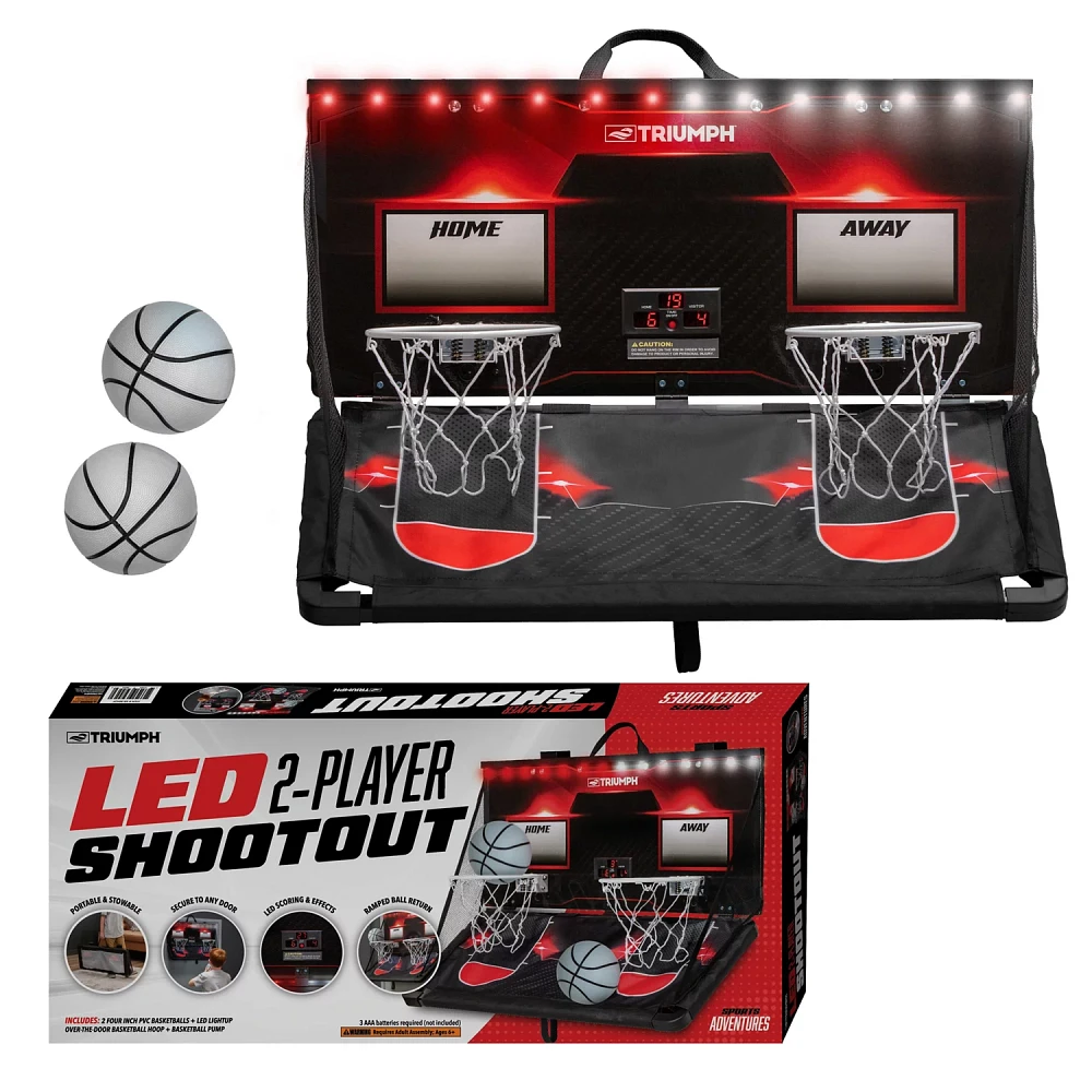 Triumph Sports Adventures Over the Door LED Basketball Shootout at