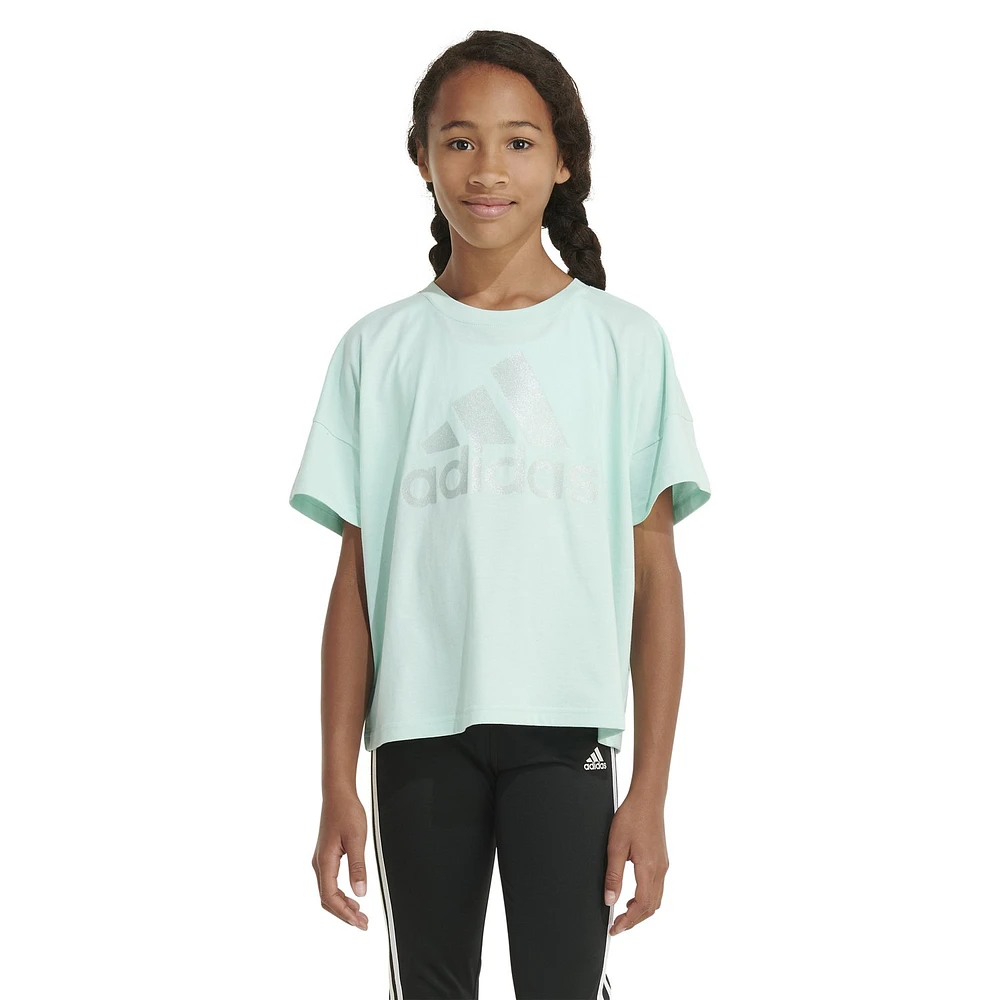 Adidas short sleeve crop top sale