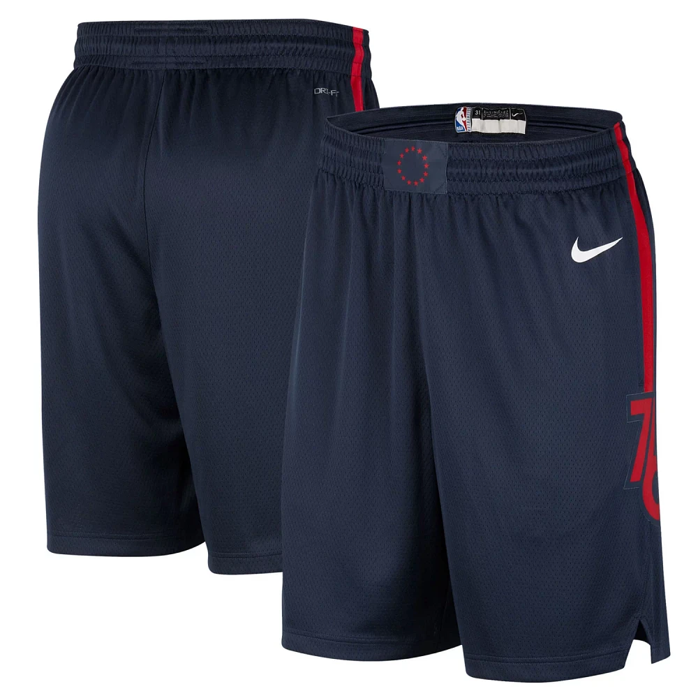 Men's nike gray philadelphia 76ers city edition swingman performance shorts discount