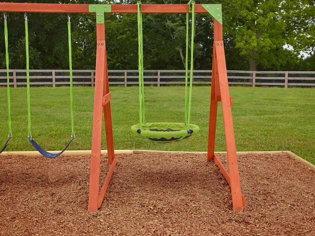 Agame west fork wooden swing set online