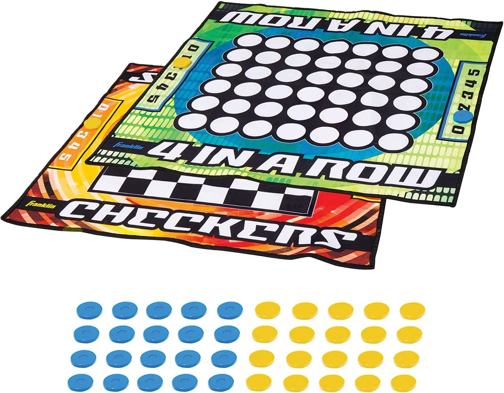 Franklin 2-in-1 Checkers and 4-in-a-Row Mat Table Game | Hamilton Place