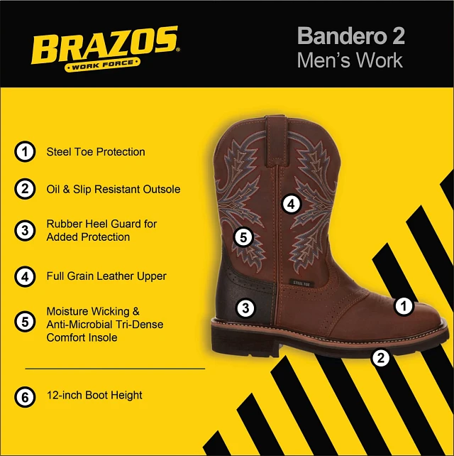 Brazos steel toe boots academy best sale